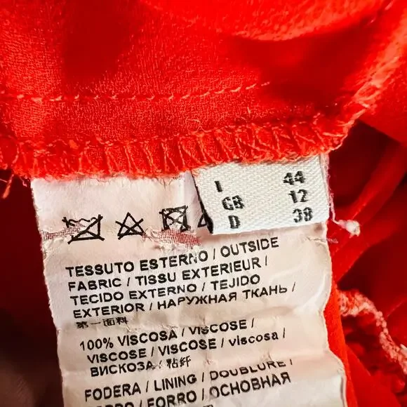 Pinko Aquarius Tuta Jumpsuit Size Large Abstract Print Dolman Sleeves Wide Leg - Picture 6 of 11